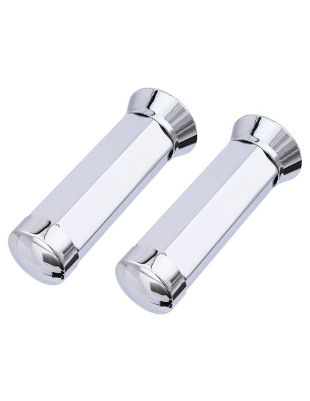 Grips 7/8 long 135mm Square Classic Chrome.
